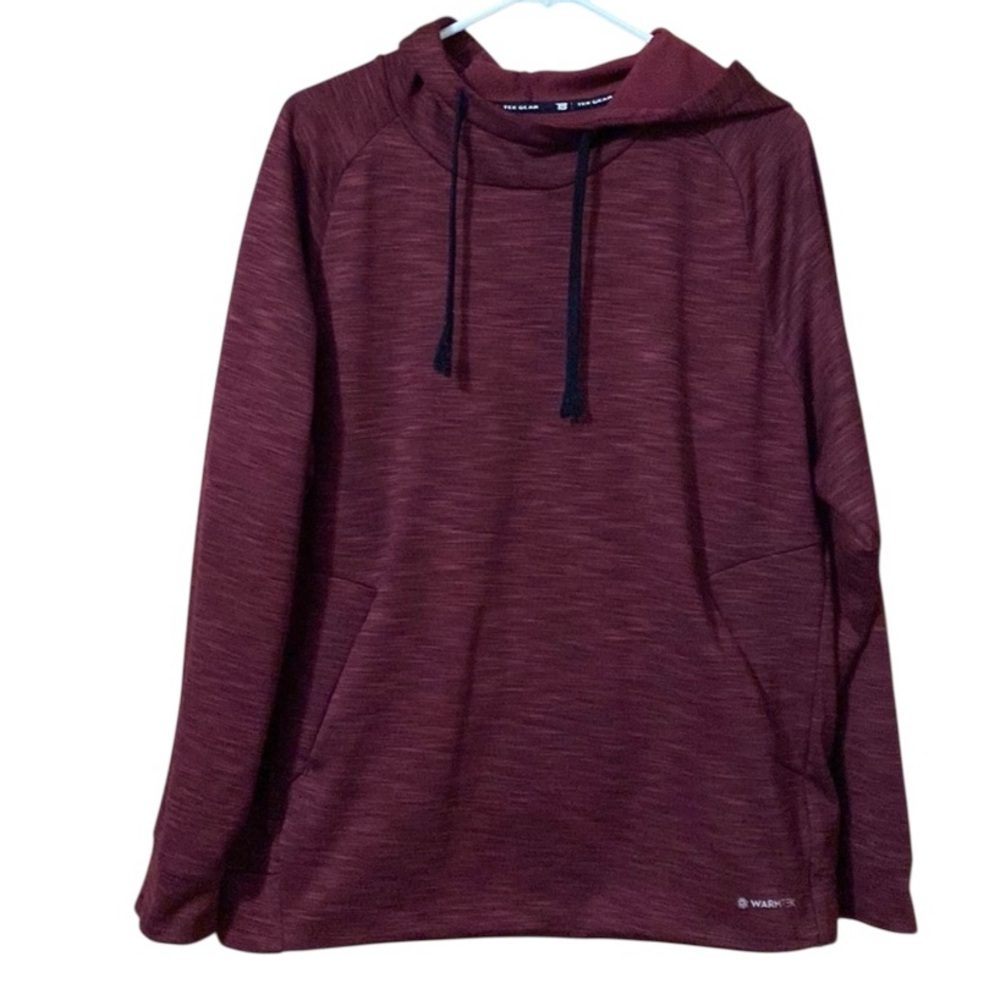 Tek Gear Maroon Space Dye Hoodie Large